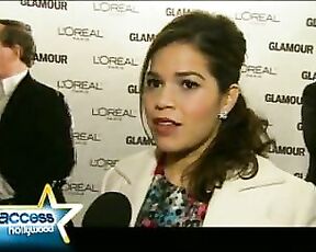 Stacy Ferguson with Debra Messing at Glamour Women Of The Year and promoting Viva la glam on E