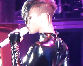 in catsuit on Rude Boy live in Oberhausen The Last Girl On Earth Tour!