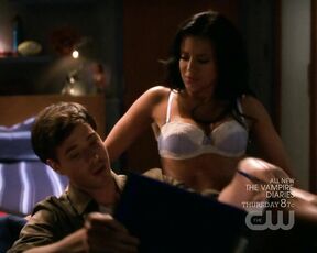 Stretching and in Underwear on Hellcats!
