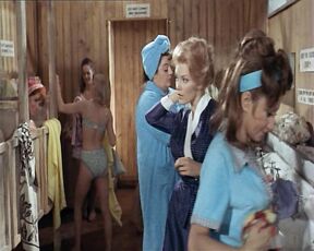 Valerie Leon and Barbara Windsor Topless, Nudity from Carry On Camping!