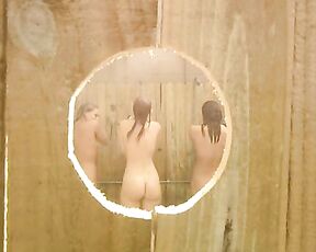 Nude Showering with other women in The Woods Have Eyes!