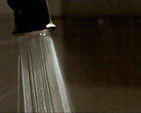 See-Through through shower door, holding her boob, Ass crack and in yellow dress in The Eye!